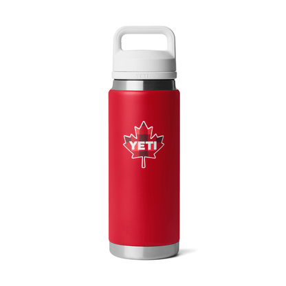YETI Rambler 26 oz. Bottle with Chug Cap, True North Rescue Red & White