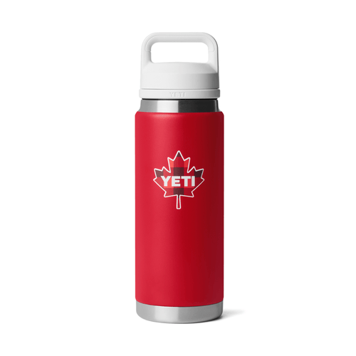 YETI Rambler 26 oz. Bottle with Chug Cap, True North Rescue Red & White