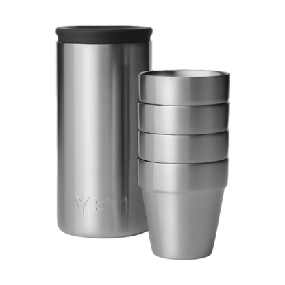 YETI Shot Glasses with Carrying Case, Stainless Steel